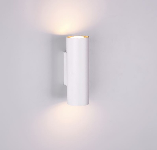 Immagine di Applique Cilindro Bianco Marley  Luce Sopra e Sotto GU10 Trio Lighting