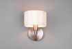 Immagine di Lampada Applique Nichel Paralume Tessuto Bianco Cassio Trio Lighting 