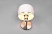 Immagine di Lampada Applique Nichel Paralume Tessuto Bianco Cassio Trio Lighting 