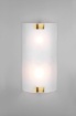 Immagine di Applique Rettangolare Paralume Vetro Bianco Decori Ottone Pura Trio Lighting