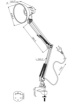 Picture of Lampada da Scrivania 1xE27 Con Pinza Alluminio Tajo Trio Lighting