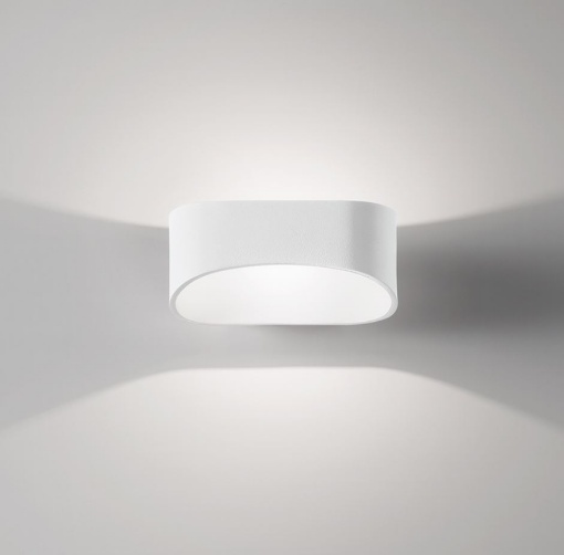 Immagine di Applique Moderna Bi-emissione Led 10w Drappo Piccola Bianco Isyluce 933