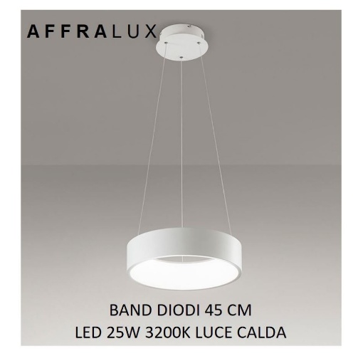 Immagine di Sospensione Led Anello Band Diodi D.45 cm Bianca 2070 Affralux