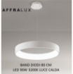 Immagine di Sospensione Cerchio Led Band Diodi D.80 cm Bianca 2071 Affralux