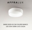 Immagine di Plafoniera Cerchio Led Band Diodi D.45 cm Bianca 2073 Affralux