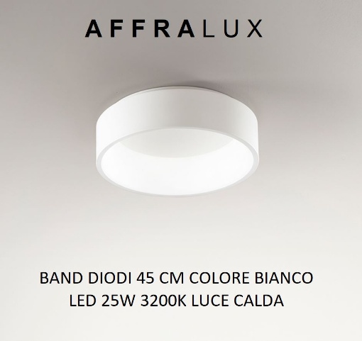 Immagine di Plafoniera Cerchio Led Band Diodi D.45 cm Bianca 2073 Affralux