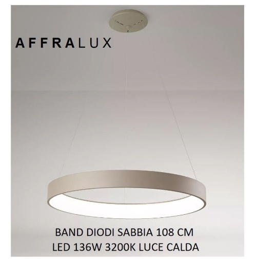 Immagine di Lampadaro Cerchio Led Band Diodi Ø108 cm Sabbia 2074 Affralux