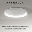 Immagine di Plafoniera Cerchio Led 136w Band Diodi Ø108 cm Bianca 2075 Affralux