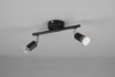 Immagine di Lampada Doppio Spot GU10 Orientabile Paris Nero Trio Lighting