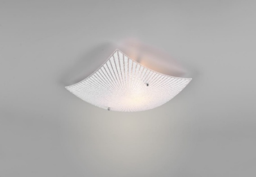 Immagine di Lampada Soffitto Quadrata Vetro Trasparente Elisa 1xE27 Trio Lighting