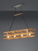 Immagine di Lampadario Legno Design Rustico Khan 4 Luci Trio Lighting