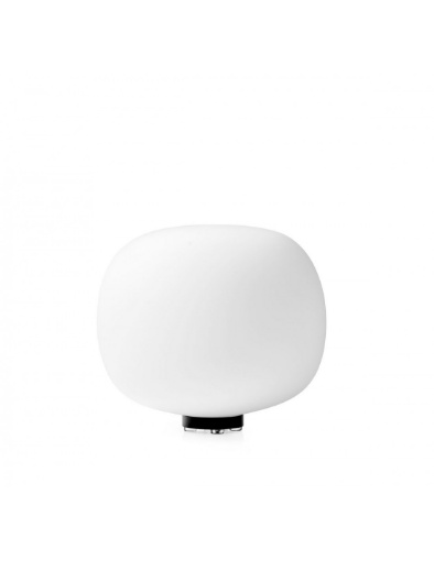 Immagine di Lume Da Tavolo Bombo 1xE27 Design Sfera Vetro Bianco Ø30 cm Miloox