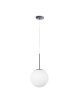 Immagine di Lampada Sospensione Jugen Ottanio 1xE27 Sfera Vetro Bianco Ø30 cm Miloox