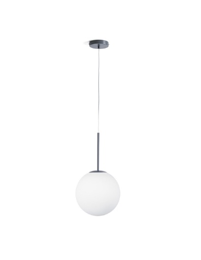 Immagine di Lampada Sospensione Jugen Ottanio 1xE27 Sfera Vetro Bianco Ø30 cm Miloox