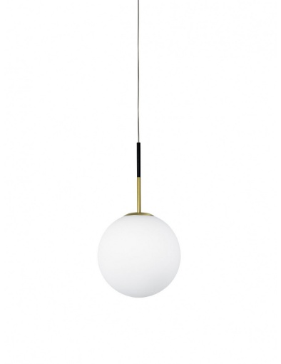 Immagine di Lampadario Sfera Vetro Pendente Per Tavolo Da Pranzo Jugen Ottone 30 cm Miloox