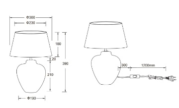 Lampada da Tavolo Design Moderno Nola Nero e Oro 1xE27 Trio Lighting