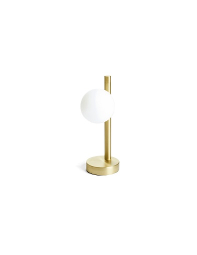 Immagine di Lumetto Oro Design Moderno Palla Vetro Bianco H28 cm Pomi Miloox