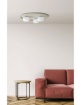 Immagine di Lampada Soffitto Parete Moderna Grigio Perla 3 Sfere Bianche Pot Miloox