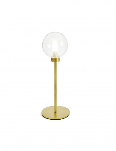 Immagine di Lampada Ottone Design Palla Vetro Trasparente Dom 1xG9 Miloox