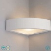 Immagine di Applique Di Gesso Pitturabile Luce Biemissione Per Angolo Parete Mykonos Design Fan