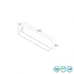 Immagine di Applique Led Alluminio Bianco Per Interni 10w 4000k Orientabile 90° Aileron Fan Europe