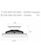 Immagine di Plafoniera Con Ventilatore Led 40w Dimmerabile Wifi Aliseo Intec Light