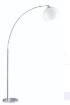 Picture of Piantana ad Arco Brasilia Cromo Paralume Bianco E27 H180 cm Trio Lighting