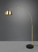 Immagine di Piantana ad Arco Ottone con Base Rotonda Marmo Nero Argentina Trio Lighting