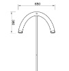 Picture of Piantana Sottile Arco Shanghai Led 18w Dimmerabile Titanio Trio Lighting