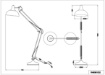 Immagine di Piantana Nera Regolabile per Ufficio Salvador Paralume E27 Trio Lighting