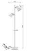 Immagine di Piantana Design Industrial 2 Spot Calotte Orientabili Roxie Bianco Trio Lighting