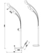 Immagine di Piantana 5 Bracci Arco Metallo Nichel Anticato Inserti Legno Dito 5xE14 Trio Lighting