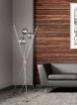 Immagine di Piantana Decorativa Treppiede 3 Sfere Vetro Fumé Lance Trio Lighting