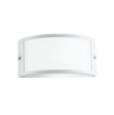 Immagine di Applique A Parete Per Esterno Curvo Bianco IP54 Austin Intec Light