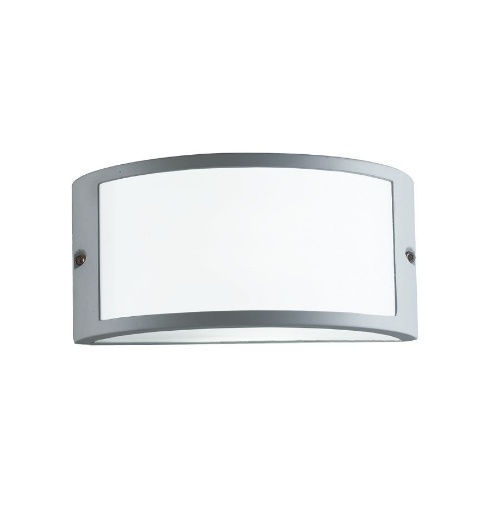 Immagine di Applique Curva Da Esterno Grigio Silver IP54 Austin Intec Light