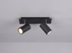 Immagine di Plafoniera 2 Faretti Spot Orientabili Marley Nero Trio Lighting