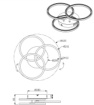 Immagine di Plafoniera 3 Anelli Orientabili Led Dimmer 2700K 6000K Circle Bianco Trio Lighting