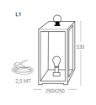 Immagine di Lanterna Da Giardino Metallo Vetro Per Esterni Mirage IP44 Intec Light