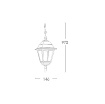 Picture of Lampadario Lanterna Classica Da Esterno Nero Roma Intec Light