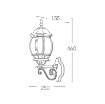 Immagine di Applique Lanterna Classica Per Esterni Nero Santiago AP1A Intec Light