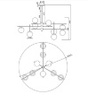 Immagine di Lampadario Moderno Nostalgia Oro Opaco 9 Sfere Vetro Bianco Maytoni