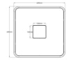 Immagine di Plafoniera Moderna Led Dimmer Samurai 42x42 cm Bianco Trio Lighting