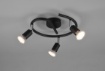 Immagine di Plafoniera Nera Girandola 3 Spot GU10 Orientabili Paris Nero Trio Lighting