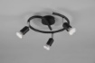 Immagine di Plafoniera Nera Girandola 3 Spot GU10 Orientabili Paris Nero Trio Lighting