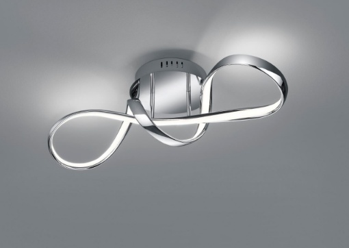 Immagine di Plafoniera Perugia Design Fiocco Cromo Led 4000k Switch Dimmer Trio Lighting