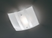 Immagine di Plafoniera Quadrata Paralume Vetro Decoro Foglia Argento Nikosia Trio Lighting