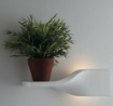 Immagine di Applique Mensola Curva In Gesso Verniciabile 36 cm Luce Sopra e Sotto