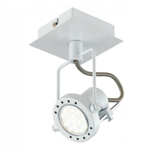 Immagine di Faretto Spot GU10 Led Parete Soffitto Metallo Bianco Orientabile