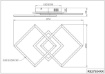 Immagine di Plafoniera Venida Quadrati Cromo Led 4000k Switch Dimmer 3 Intensità Trio Lighting