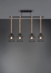 Immagine di Plafoniera Vintage Wodan 4 Corde Regolabili e Paralumi Gabbie Metalliche Trio Lighting